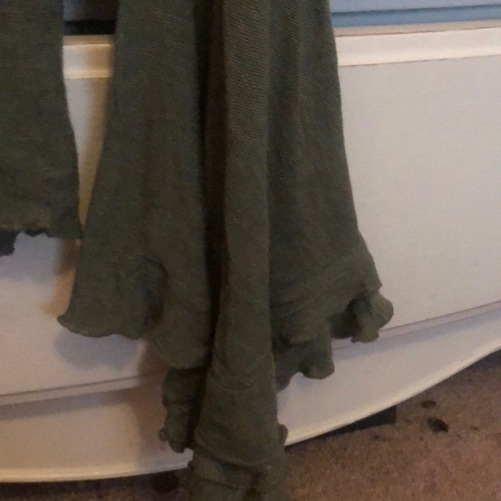 Olive green free people long sleeved top - Picture 4 of 5